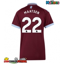 Camisa de Futebol Aston Villa Ian Maatsen #22 Equipamento Principal Mulheres 2026-27 Manga Curta